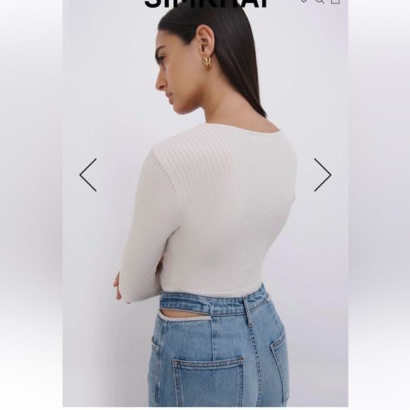 Jonathan Simkhai Amelia High Rise Straight Jean in Vintage Melrose - Picture 9 of 12